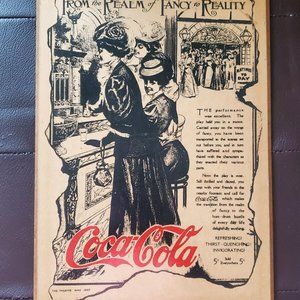 Vintage Coca-Cola Sign Wooden May 1907